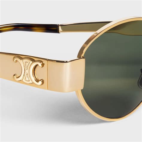 Celine triomphe metal 01 sunglasses in metal.